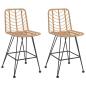 Preview: Barhocker 2 Stk. 45x56x103,5 cm PE-Rattan und Stahl