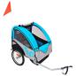 Preview: ARDEBO.de - Fahrradanhänger Grau und Blau 30 kg