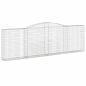 Preview: Gabione mit Hochbogen 400x30x120/140 cm Verzinktes Eisen