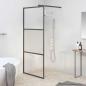 Preview: ARDEBO.de - Duschwand f?r Walk-In Dusche 80x195 cm ESG Halbmattiert Schwarz