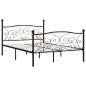 Preview: Bettgestell mit Lattenrost Schwarz Metall 140 × 200 cm