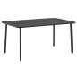 Preview: ARDEBO.de - Gartentisch Dunkelgrau 150x90x72 cm Stahl