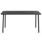 Preview: Gartentisch Dunkelgrau 150x90x72 cm Stahl