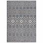Preview: Outdoor-Teppich Flachgewebe 140x200 cm Blau Gestreift