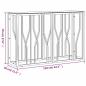Preview: Konsolentisch 110x30x70 cm Edelstahl und Glas