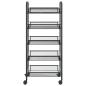 Preview: K?chenwagen 5 Etagen Schwarz 46x26x105 cm Eisen