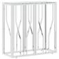 Preview: Konsolentisch 70x30x70 cm Edelstahl und Glas