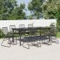 Preview: ARDEBO.de - 9-tlg. Garten-Essgruppe Schwarz PVC Rattan