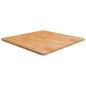 Preview: ARDEBO.de - Tischplatte Quadratisch Hellbraun 80x80x2,5cm Behandelte Eiche