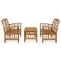 Preview: 3-tlg. Garten-Lounge-Set Massivholz Akazie