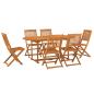 Preview: 7-tlg. Garten-Essgruppe 180x90x75 cm Massivholz Akazie