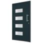Preview: Haustür Aluminium und PVC Anthrazit 100x210 cm