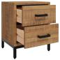 Preview: Nachttische 2 Stk. 36x30x45 cm Massivholz Kiefer