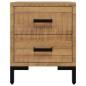 Preview: Nachttische 2 Stk. 36x30x45 cm Massivholz Kiefer
