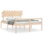 Preview: Seniorenbett mit Kopfteil 160x200 cm Massivholz