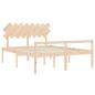 Preview: Seniorenbett mit Kopfteil 160x200 cm Massivholz
