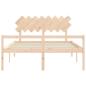 Preview: Seniorenbett mit Kopfteil 160x200 cm Massivholz