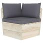 Preview: Garten-Paletten-Ecksofa mit Kissen Imprägniertes Fichtenholz