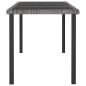 Preview: 7-tlg. Garten-Essgruppe Poly Rattan Grau