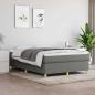 Preview: ARDEBO.de - Boxspringbett mit Matratze Dunkelgrau 140x200 cm Stoff