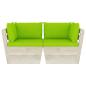 Preview: Garten-Palettensofa 2-Sitzer mit Kissen Fichtenholz