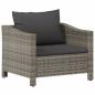 Preview: 7-tlg. Garten-Lounge-Set mit Kissen Grau Poly Rattan