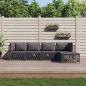 Preview: ARDEBO.de - 5-tlg. Garten-Lounge-Set mit Kissen Anthrazit Stahl