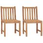 Preview: Gartenst?hle 2 Stk. mit Kissen Massivholz Teak