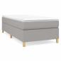 Preview: Boxspringbett mit Matratze Hellgrau 100x200 cm Stoff