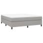 Preview: Boxspringbett mit Matratze Hellgrau 180x200 cm Stoff