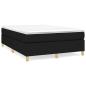 Preview: Boxspringbett mit Matratze Schwarz 140x190 cm Stoff