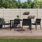 Preview: ARDEBO.de - 5-tlg. Garten-Essgruppe mit Kissen Poly Rattan und Stahl