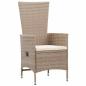 Preview: 7-tlg. Garten-Essgruppe mit Auflagen Beige