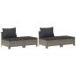 Preview: 8-tlg. Garten-Lounge-Set mit Kissen Grau Poly Rattan