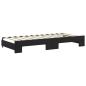 Preview: Tagesbett Ausziehbar mit Schubladen Schwarz 90x200 cm Samt