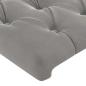 Preview: Kopfteil mit Ohren Hellgrau 83x23x118/128 cm Samt