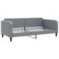 Preview: Tagesbett Ausziehbar mit Schubladen Hellgrau 90x200 cm Stoff