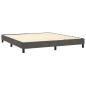 Preview: Boxspringbett mit Matratze Dunkelgrau 160x200 cm Samt