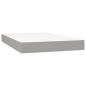 Preview: Boxspringbett mit Matratze Hellgrau 120x200 cm Stoff