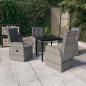 Preview: ARDEBO.de - 5-tlg. Garten-Essgruppe mit Kissen Grau