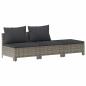 Preview: 6-tlg. Garten-Lounge-Set mit Kissen Grau Poly Rattan