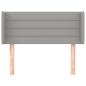 Preview: Kopfteil mit Ohren Hellgrau 103x16x78/88 cm Stoff