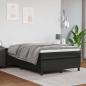 Preview: ARDEBO.de - Boxspringbett mit Matratze Schwarz 120x200 cm Kunstleder