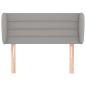 Preview: Kopfteil mit Ohren Hellgrau 83x23x78/88 cm Stoff