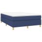 Preview: Boxspringbett mit Matratze Blau 140x200 cm Stoff