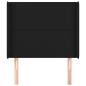 Preview: Kopfteil mit Ohren Schwarz 83x16x118/128 cm Kunstleder
