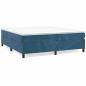 Preview: Boxspringbett mit Matratze Dunkelblau 200x200 cm Samt