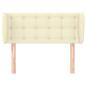 Preview: Kopfteil mit Ohren Creme 103x23x78/88 cm Kunstleder