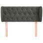 Preview: Kopfteil mit Ohren Dunkelgrau 93x23x78/88 cm Samt