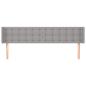 Preview: Kopfteil mit Ohren Hellgrau 183x16x78/88 cm Stoff
